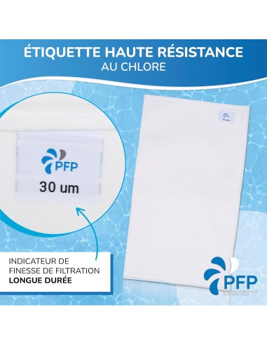 Polyester pool filter bag with 30 micron filtration