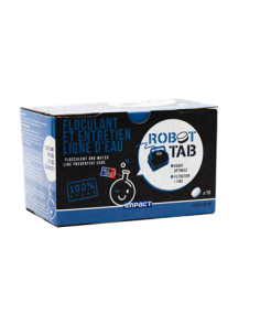 Pastilles floculant et ligne d'eau pour robots Impact Robot Tab – boîte de 16 pastilles de 15 g