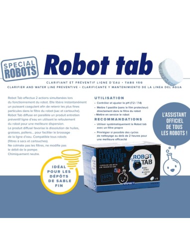 Pastilles floculant et ligne d'eau pour robots...