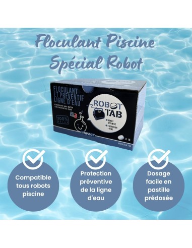 Pastilles floculant et ligne d'eau pour robots...