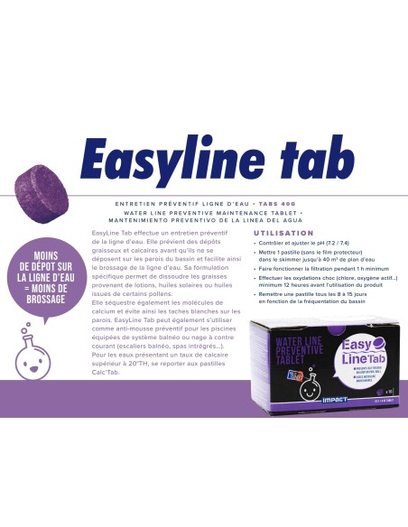Pastilles nettoyant ligne d'eau Impact Easy Line Tab