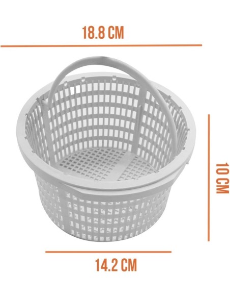 AstralPool round skimmer basket – Ø 18.8 cm, white