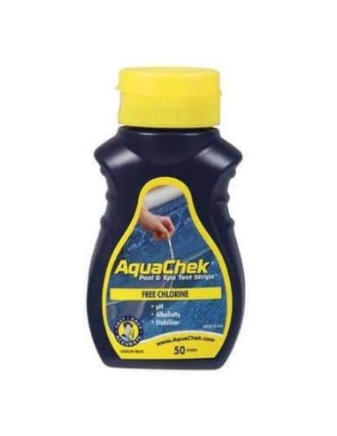 AquaChek Jaune 4 en 1 - Chlore et pH (x 50 Bandelettes)