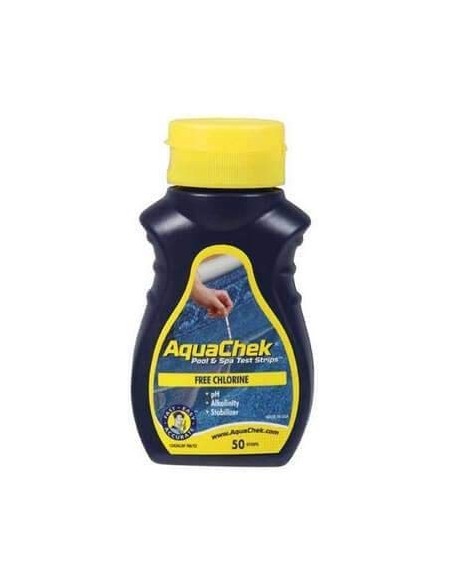 AquaChek Jaune 4 en 1 - Chlore et pH (x 50 Bandelettes)