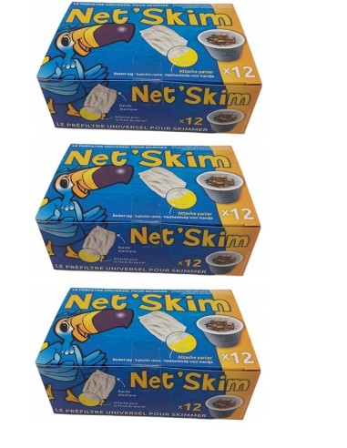 Net'Skim prefiltros desechables para cestillo de skimmer - Caja de 12 unidades